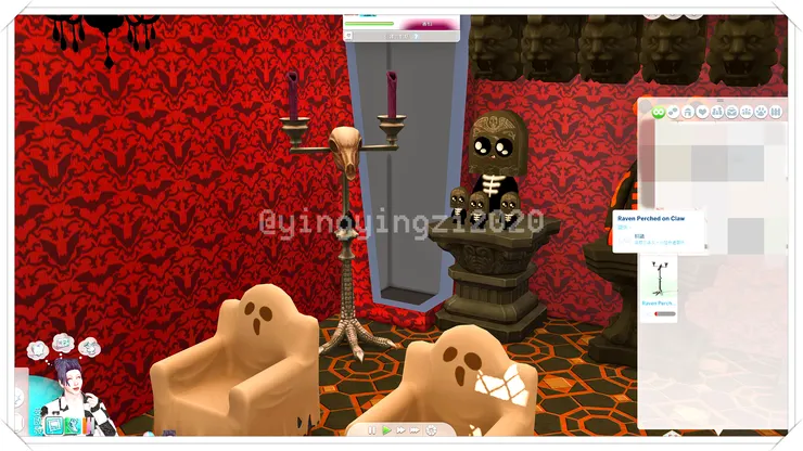 Raven Perched On Claw