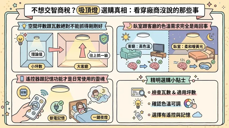 不想交智商稅？吸頂燈 選購真相：看穿廠商沒說的那些事