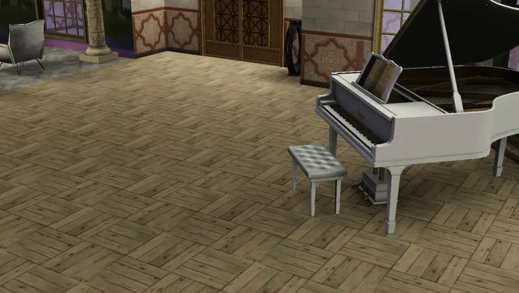 白色的鋼琴也很是優雅(其實很多房子只用這來作裝飾品，包括我，我根本不會彈。)