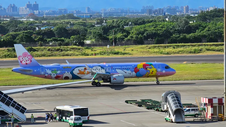 這是華航的寶可夢彩繪機!機型是空中巴士A321neo