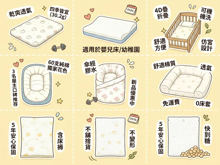 【嬰兒床墊推薦】告別溢奶漏尿崩潰！Dcard/PTT熱議評比：防窒息/新手爸媽必備，防水隔尿墊/棉質床中床