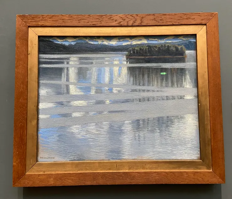 水光山色風景優美，好想和鳥兒一起進餐呢。