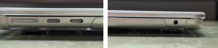 左側(Magsafe充電/Thunderbolt4)、右側(3.5耳機插槽)