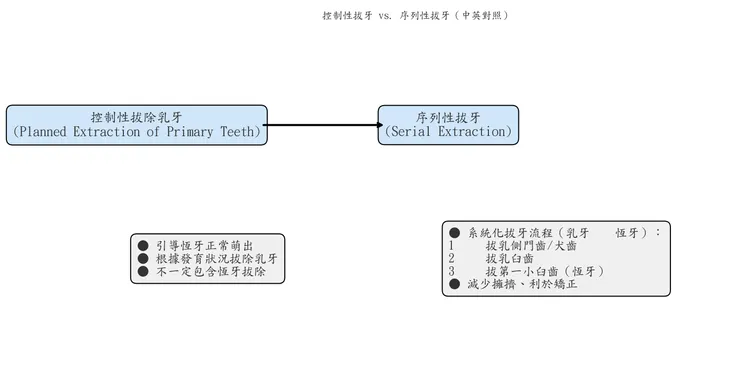 控制性拔牙 Vs. 序列性拔牙