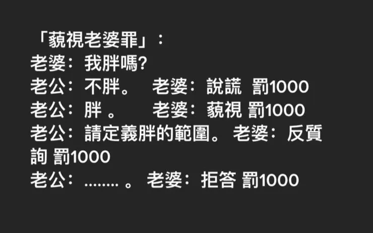 藐視老婆罪