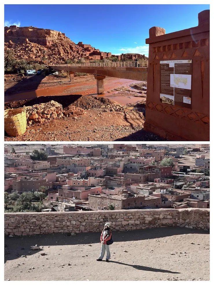 瓦底和兩側山丘上是舊城區，對岸是新城區。