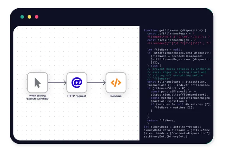 於 n8n 串接自定義程式的流程示意