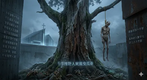 千年檜野人屍風曳風垂