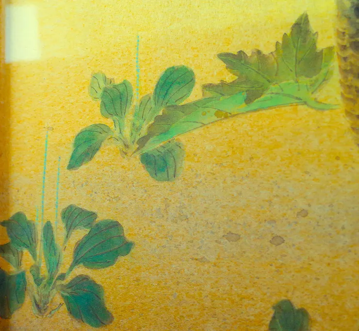 〈夏日閑庭〉局部－車前草