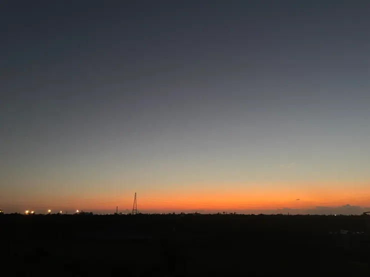 家中頂樓的夕陽