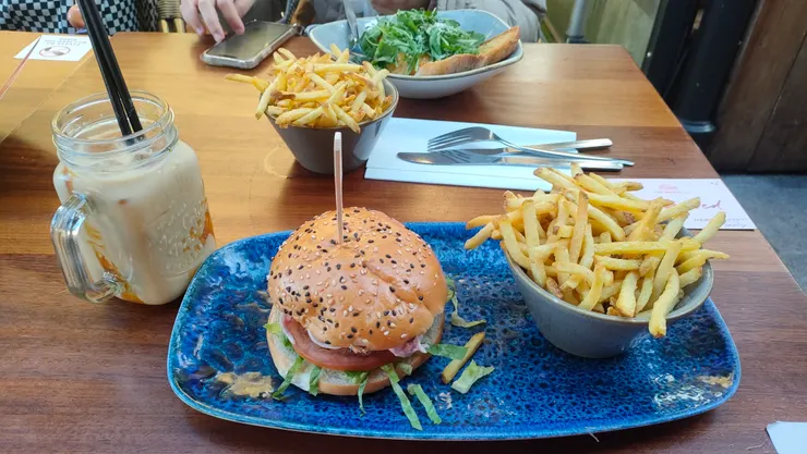 素食漢堡&薯條