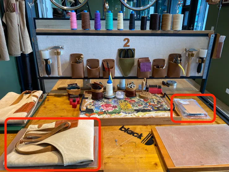 圖5：二樓手作皮件體驗區。