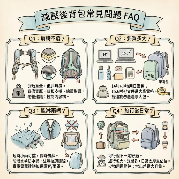 減壓後背包常見問題 FAQ