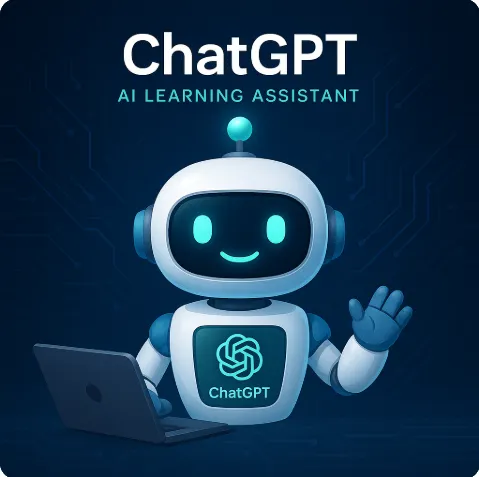 圖片來源:ChatGP,Prompt:ChatGPT機器人學習好幫手,有科技感