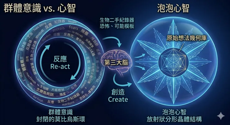 群體意識 vs. 心智 (Mass Consciousness vs. Mind)