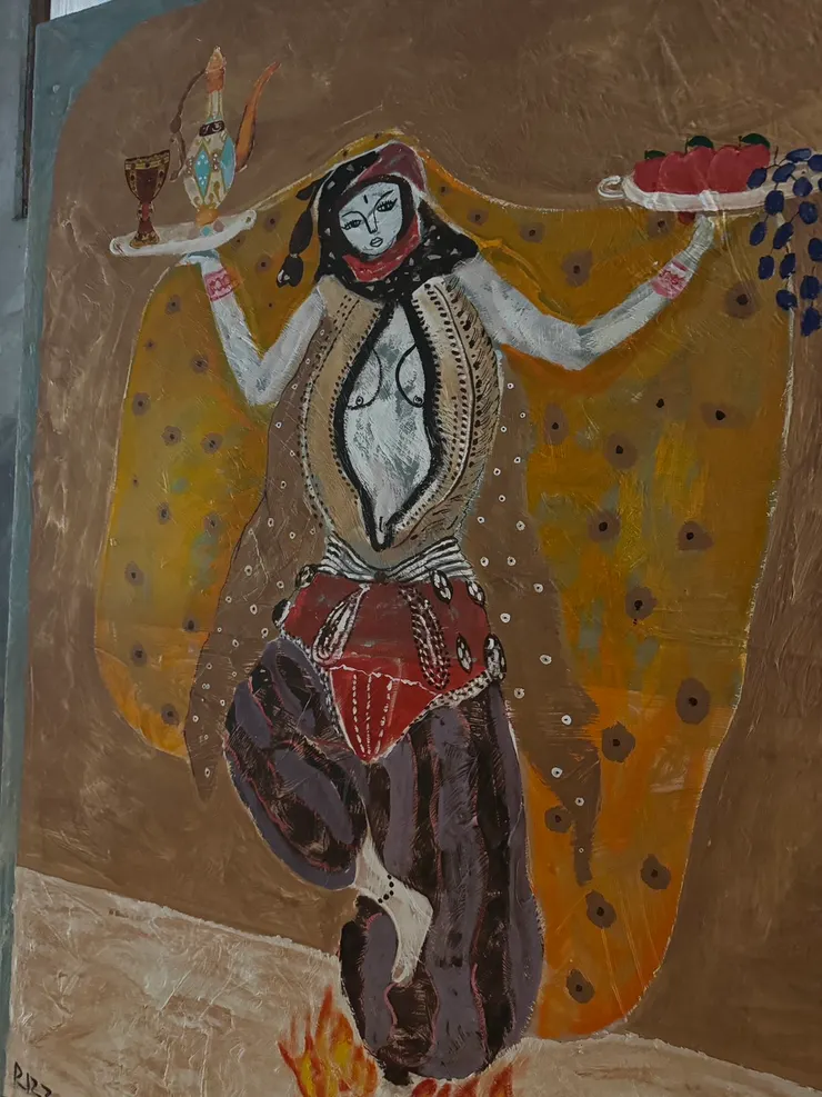 餐廳的漂亮壁畫