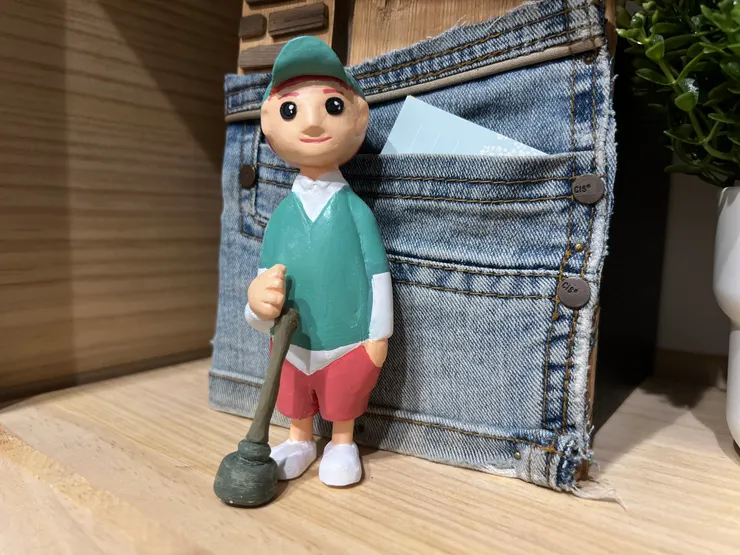 淡定哥，可以認真通馬桶，只為討妳的歡心！