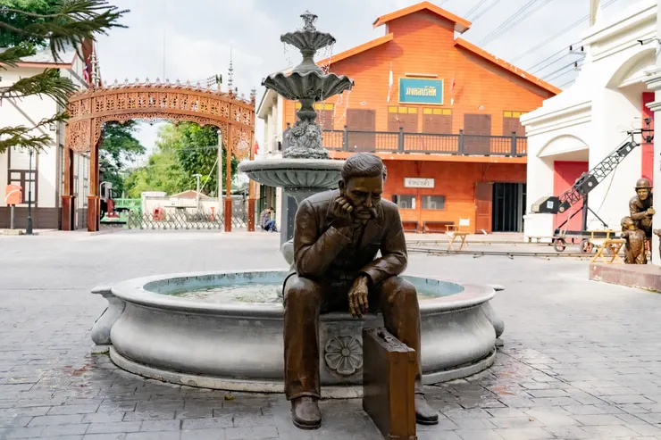 Louis Le Prince 的雕塑。／作者攝影