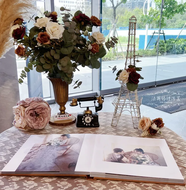 #亞果遊艇城亞果薈-安妃屈蒂廳-美式復古風婚禮佈置-法爾婚禮佈置