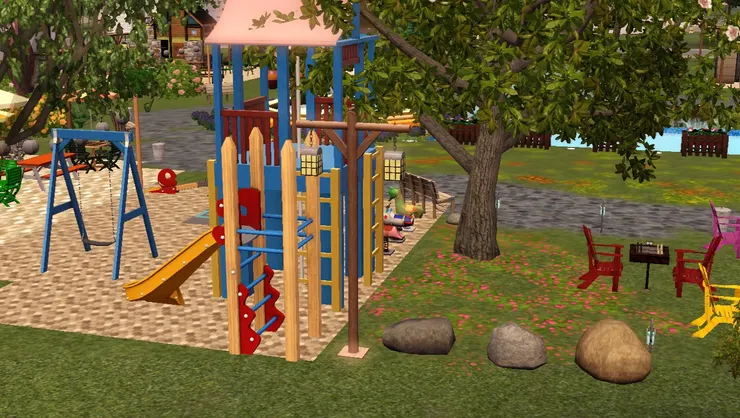 這裏也有街燈。公園要明亮才不會發生罪案。