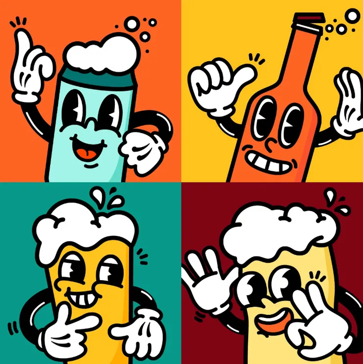 Biru 的四個超可愛角色