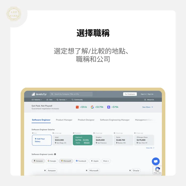 Levels.fyi首頁