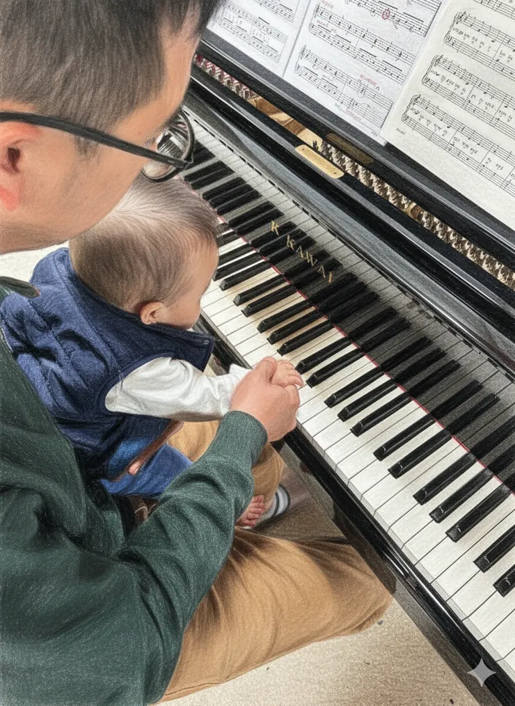 學習彈琴的樂樂