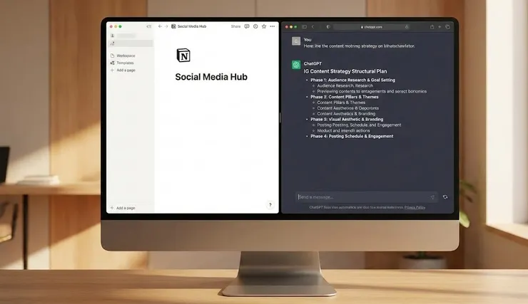 別急著動手建表格,先讓 AI 幫你釐清邏輯。左右開弓,左邊是畫布,右邊是你的最強大腦。