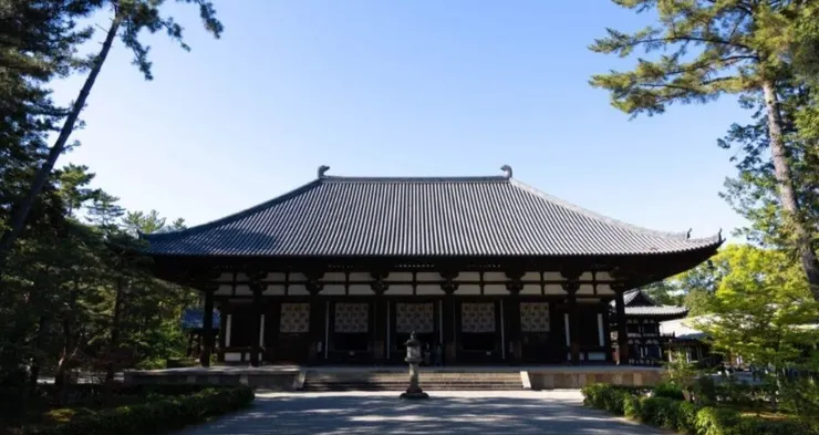 奈良唐招提寺本堂建築正面