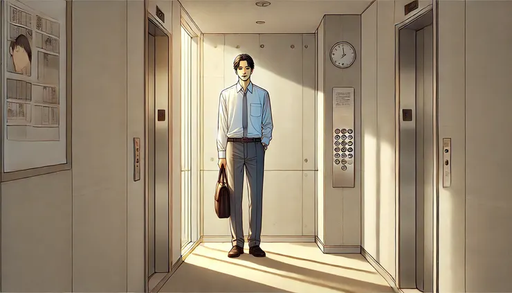 有些日子沒有崩潰,也沒有重生, 只是靜靜地站在電梯前, 換一張臉,繼續下一場撐得住的日常。