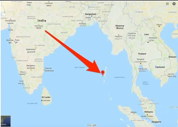 宋提内爾島所在位置