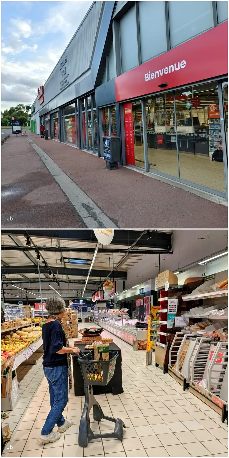 【喜逛超市買食材週日竟不賣酒！離民宿開車約5分鐘的大超市Bienvenue，可惜星期天不賣酒，害我白高興一場。】