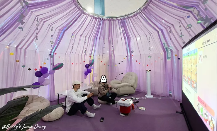▲嘉義「好想兔海洋探險島」泡泡屋-Switch/圖片來源：Betty's Jump Diary