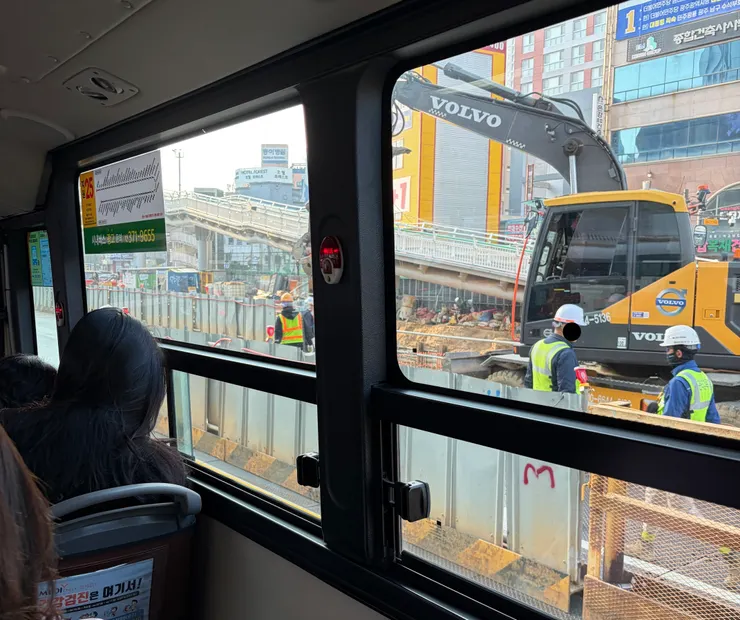 台南大路上的地鐵2號線工程