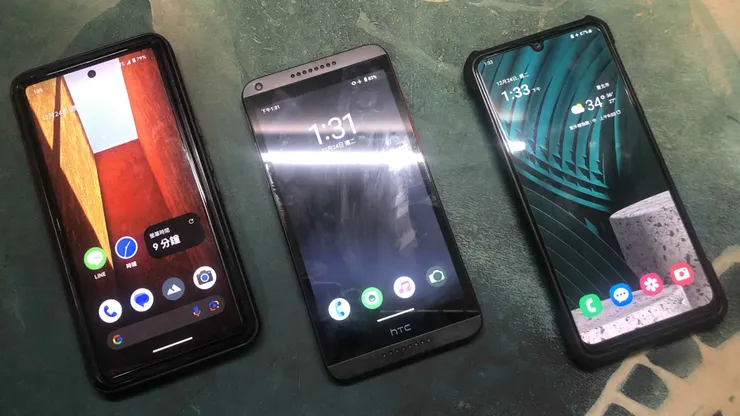 由左至右依序是：原生(Pixel)、類原生(LineageOS)、非原生(OneUI)