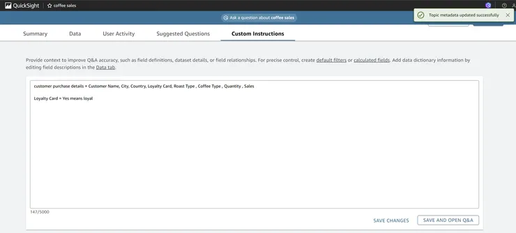 customer instruction範例