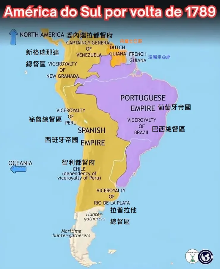 1789年的南美洲