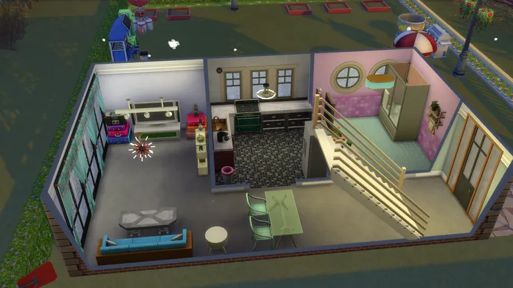 跟之前一樣，一進門便是樓梯，旁邊有洗手間和廚房，裏面是客廳。