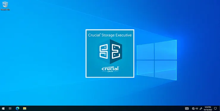 Crucial Storage Executive 的啟動顯示畫面（圖片來源：作者）