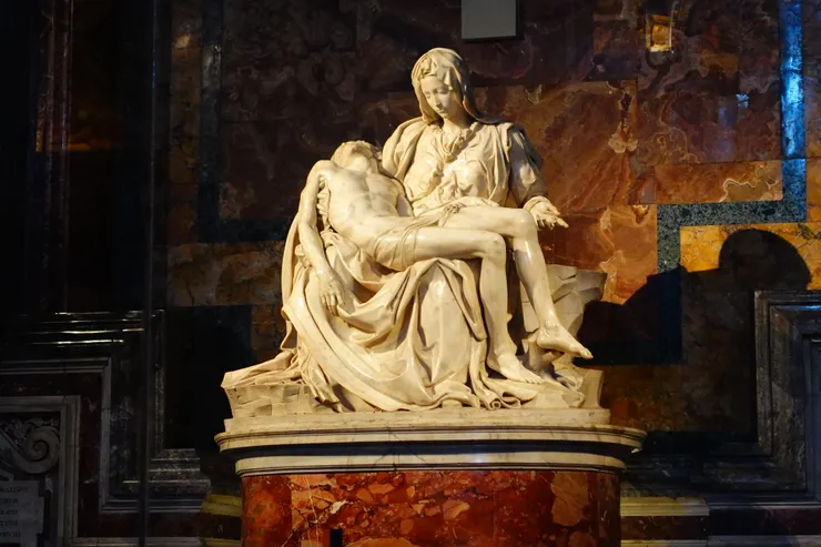 米開朗基羅作的雕塑--聖殤,雖然我不是第一次看,卻依然感動滿滿。