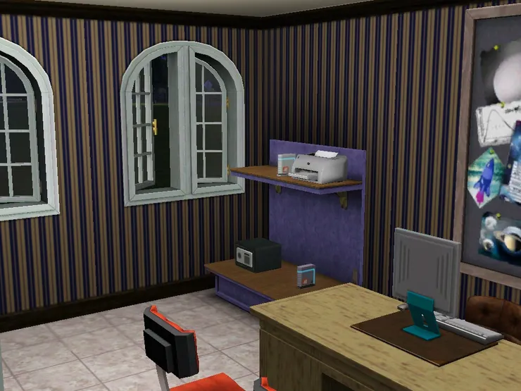 這個架子放了保險箱和電腦的server。