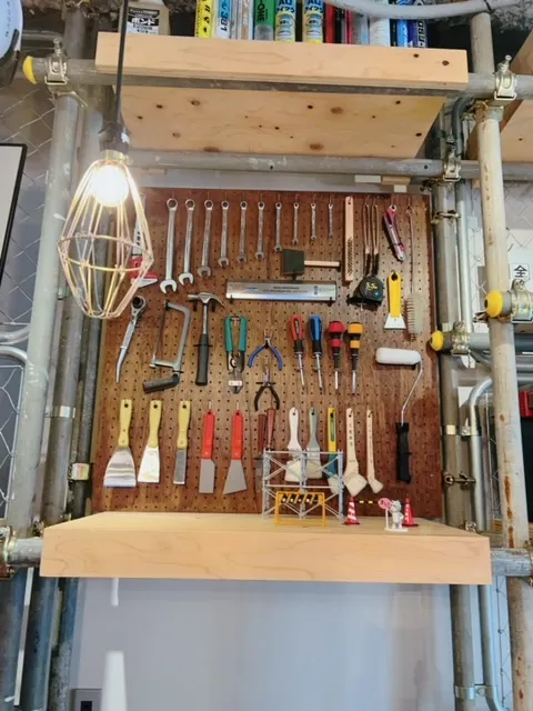 展示架上的工具陳列