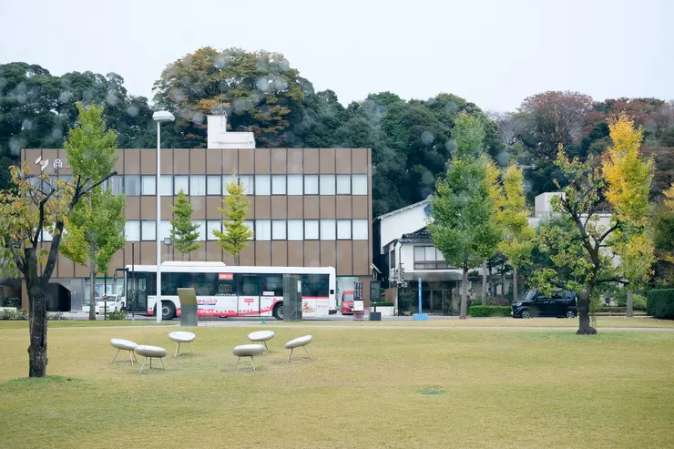 美術館內部向外拍攝