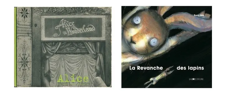 圖1.Alice in Wonderland封面2002 / 圖2.《兔子的復仇》封面2003