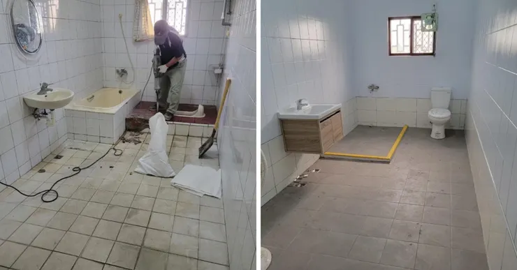 台南宅修推薦│蹲式馬桶修繕為坐式馬桶│胖匠宅修工程團隊│浴室