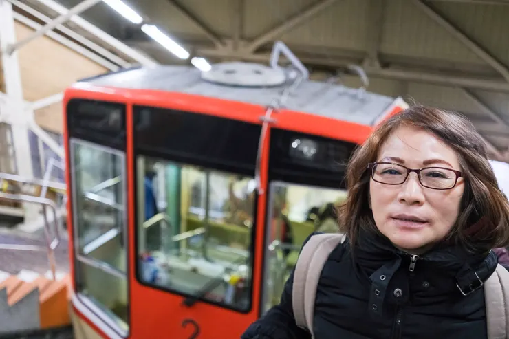 老母與立山登山纜車