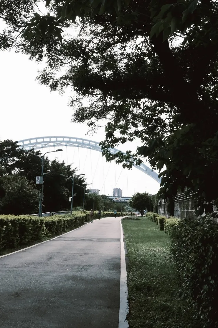 剛翻新好沒多久的中正橋,橋下自行車道也快整理好了,現在順暢很多