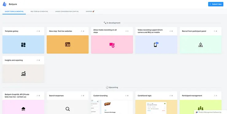 ballpark 的路線圖