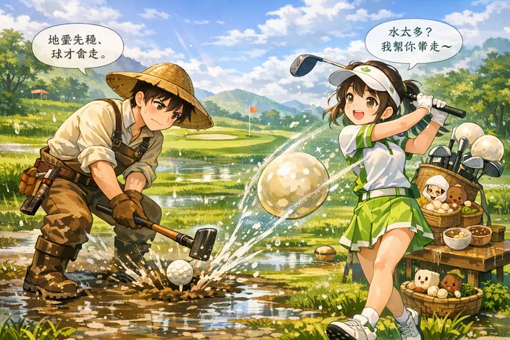 除溼的高爾夫球場上 白朮 與 薏仁 節氣藥伴