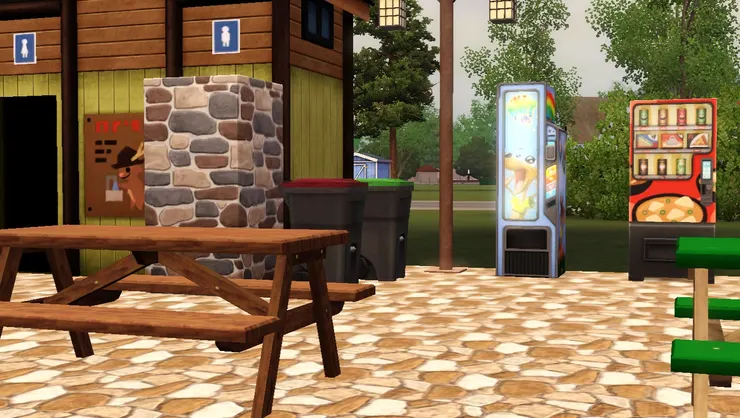 這個公廁的風格跟這裏很相配。